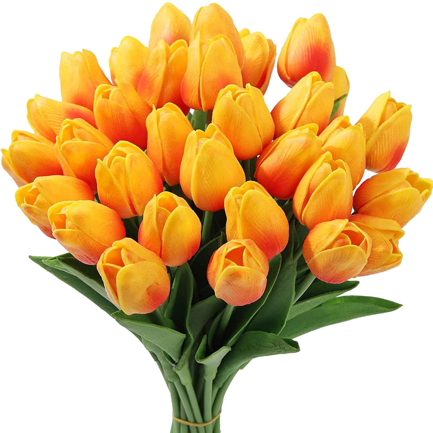 24 Pcs Fake Tulips Artificial Latex Tulips Real Touch Bridal Bouquet