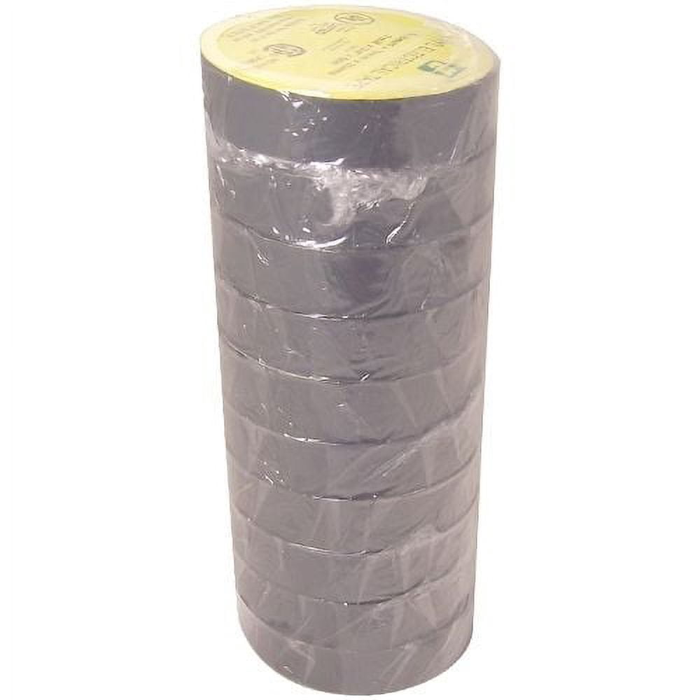 Electrical Tape 3/4" X 66' Ul/Csa 10 Roll Pack Several Colors., Gray