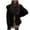 Black, variant on IROINNID Women's Faux-fur Jacket Long Sleeve Solid Color Outwear, Comfy Winter Warm Jackets Faux Jacket Warm Furry Faux Jacket Outerwear Over Jacket