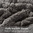 thumbnail image 2 of Sherpa Fluffy Weighted Blanket 15lbs for Adult,Dual Sided Cozy Fuzzy Heavy Blanket,Super Soft Bedding Blanket for Bed Sofa 48"×72" Grey, 2 of 7