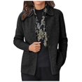 thumbnail image 2 of Cardigans pour Femmes - Manches Longues Tricotées Bouton Mode Automne 2023 Gris, 2 of 6
