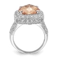thumbnail image 2 of Sterling Silver Champagne & Clear CZ Ring QR4313, 2 of 5