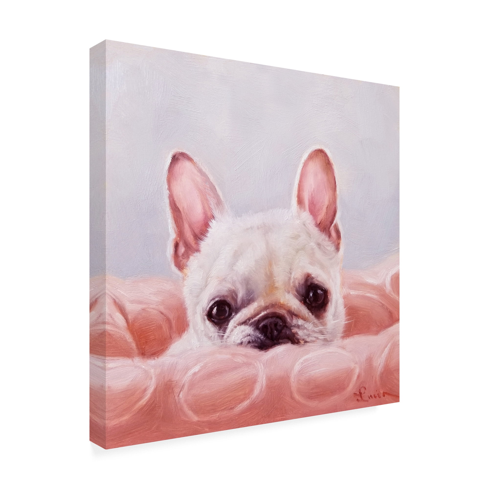 Trademark Fine Art 'My Happy Place Dog' Canvas Art by Lucia Heffernan
