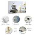 thumbnail image 5 of ZHONGYUTONG Zen Wall Art White Flowers Stones Butterfly Canvas Picture Spa Spiritual Print (28"x42"), 5 of 6