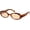 Amber Frame/Light Brown Lens, variant on Retro Oval Sunglasses for Women Trendy 90s Small Shades Sun Glasses UV Protection