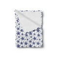 thumbnail image 2 of Star Soft Flannel Fleece Throw Blanket, Hand Drawn Illustration of 5 Pointed Doodle Style Stars Geometric Pattern, Cozy Plush for Indoor and Outdoor Use, 60" x 80", Violet Blue White, by Ambesonne, 2 of 5