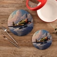 thumbnail image 2 of Coolnut Cartoon Aircraft Pot Holders Trivets Set 2Pcs, Potholders for Kitchens, Pure Cotton Thread Weave Trivets for Hot Dishes/Pot/Bowl/Teapot/Hot Pot Holders Home Decor Gifts, 2 of 7