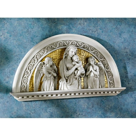 Child Sculpture - Design Toscano Blessed Virgin and Child Religious Arch Wall Sculpture