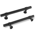 thumbnail image 1 of Laklulu Juego de 15 tiradores negros para muebles de cocina, tiradores negros, distancia central de 128 mm, tiradores para puerta de cocina, tiradores para muebles, tiradores de cocina, tiradores, 1 of 5