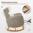 thumbnail image 4 of Garvee Sillón Mecedor de Pana con Bolsillos y Almohada – Moderno para Guardería y Sala, 4 of 8