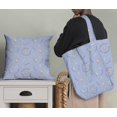 thumbnail image 5 of Soimoi Blue polyester Crepe Fabric Wreath & Bird Print Fabric by the Yard 42 Inch Wide, 5 of 5