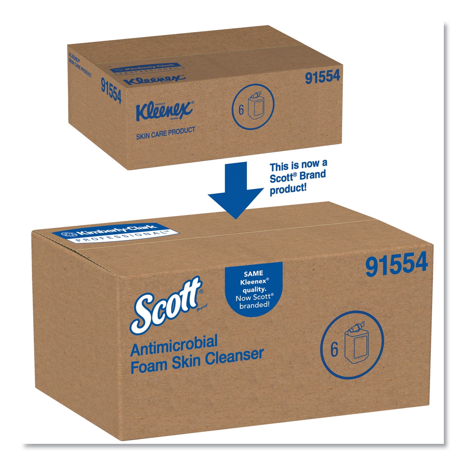 Scott® Antimicrobial Foam Skin Cleanser, 0.1% Benzalkonium Chloride  (91554), Clear, Unscented Soap, 1.0 L, 6 Packages / Case: Hand Lotions:  : Industrial & Scientific