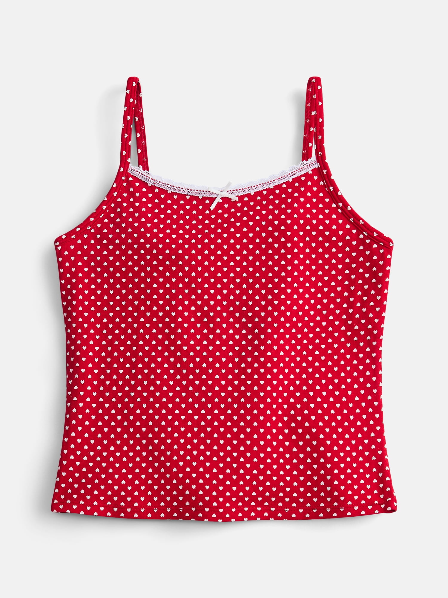 Weekend Academy Girls 2Pk Cotton Lace Trim Cami Tops, Sizes XS to XXL