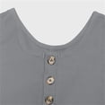thumbnail image 6 of Womens Button Down Jumpsuits Sleeveless Casual Wide Leg Tank Rompers Loose Jumper Overalls with Pockets Gray, S, 6 of 7