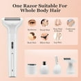 thumbnail image 7 of Electric Razor for Women: 5 in 1 Hair Trimmer for Face Nose Eyebrow Beard Mustache Arm Leg Armpit Bikini - Waterproof Facial Hair Removal for Women, White, 7 of 7