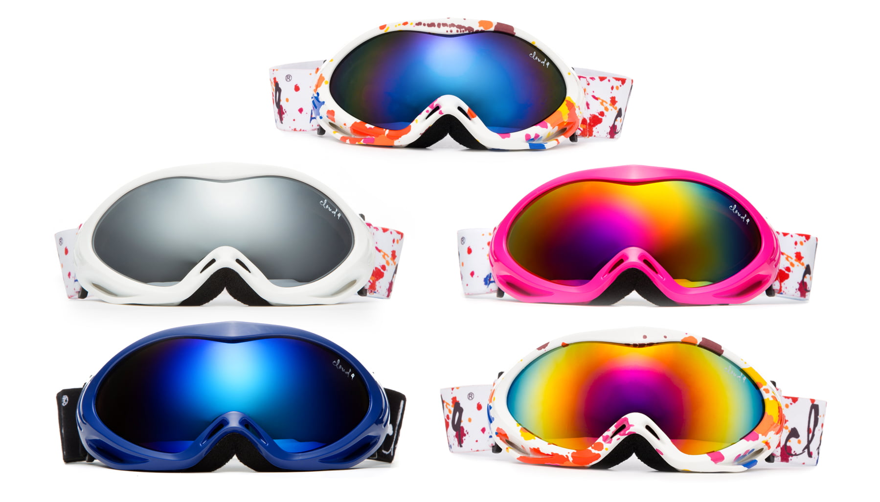 New Ski Snowboarding Goggles Anti Fog Dual Lens Three Layers Foam UV Protection 