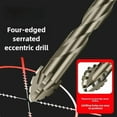 thumbnail image 2 of Literaryi New Four-Flute Sawtooth Eccentric Drill Bit Set, New Four-Flute Sawtooth Eccentric Drill Bit Set, Four Blade Serrated Eccentric Drill, for Wood and Metal, 2 of 7