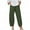 Army Green, variant on Viikei Womens Pants Plus Size Pants High Waist Solid Cotton Loose Long Straight
