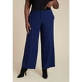 thumbnail image 2 of ELOQUII Women's Plus Size Double Waistband Trouser, 2 of 3