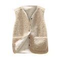 thumbnail image 2 of Women's Solid Color Vest Warm and Windproof Particle Plush Jacket, 2 of 4