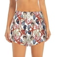 thumbnail image 2 of Goofa Starfish Shell Printed Women 2 in 1 Running Shorts,Quick Dry Athletic Workout Shorts,High Waisted Athletic Shorts with Liner Pockets-Medium, 2 of 9