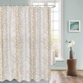 thumbnail image 3 of Fabric Shower Curtain, Modern Botanical Beige Tree Branch Pattern Shower Curtains with 12 Hooks Waterproof Machine Washable Bath Curtains for Bathroom,36 x 78in, 3 of 6