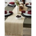 thumbnail image 4 of Camino de Mesa DII 33x183 cm Algodón Taupe con Flecos, 4 of 8
