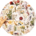 thumbnail image 2 of Calcomanías impermeables de vinilo con forma de flor, 50 unidades por lote, 2 of 4