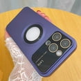 thumbnail image 2 of Compatible with iPhone 14 Pro Max Magnetic Case,Cute Metal Effect Phone Case Compatible with MagSafe for Women Girls Men Window Camera Protector Back Cover for iPhone 14 Pro Max 6.7'' Purple, 2 of 12