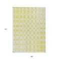 thumbnail image 3 of HomeRoots 591169 9 x 12 ft. Yellow & Gray Geometric Washable Indoor & Outdoor Rectangle Area Rug, 3 of 5