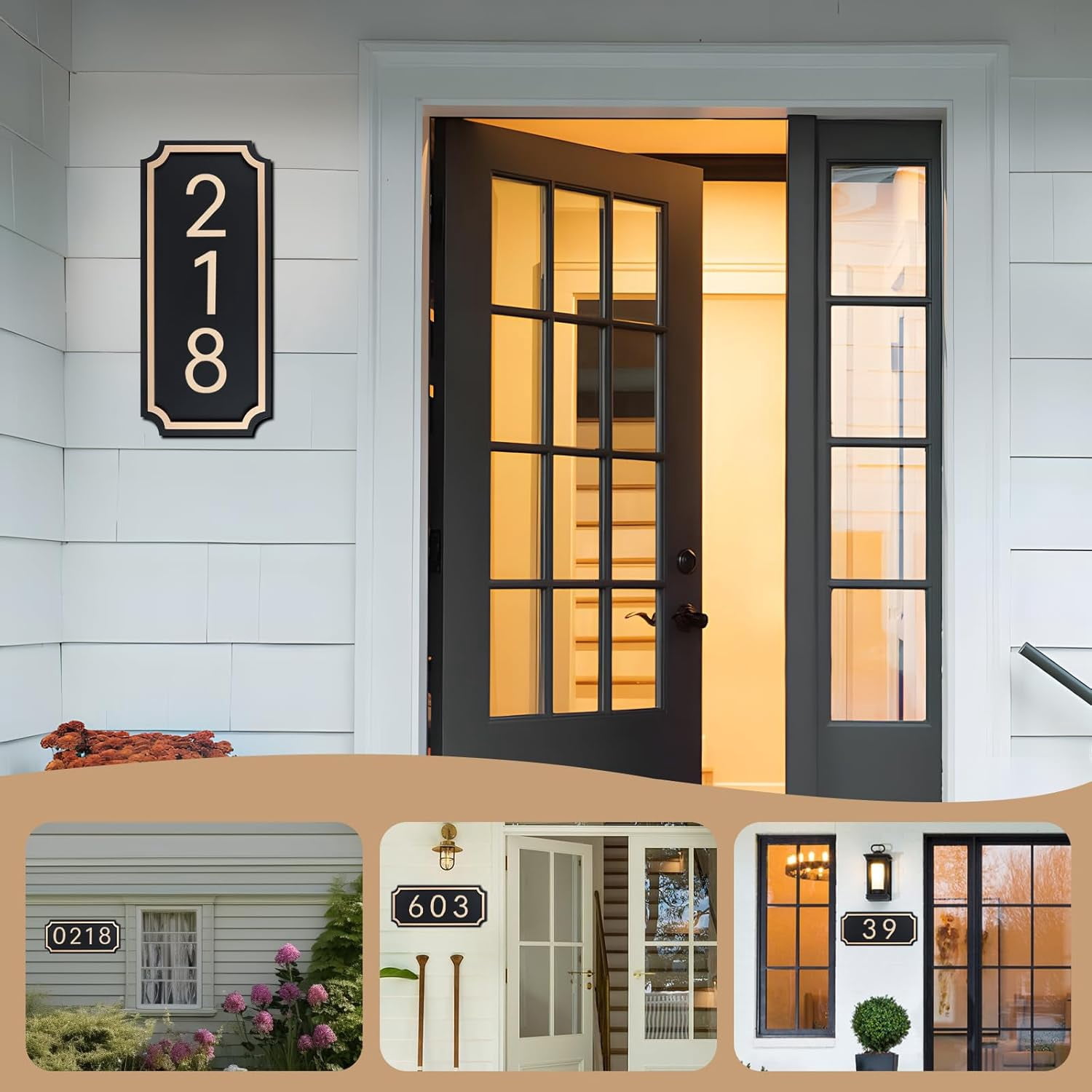 House Numbers for Outside, Address Plaques, Personalized Address Signs for House, Mailbox, Apartment, Office, Classroom, Hotel, Garden (Contains Two Sets of Numbers from 0-9)
