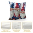 thumbnail image 4 of Creowell July 4th Independence Day Star Gnomes Soft Square Pillow Covers Home Decoration Pillowcases for Living Room Bedroom Couch Bed Sofa White, 4 of 5