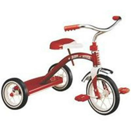 Radio Flyer Classic 10 Inch Toddler Tricycle with Rubber Tires and Steel Frame