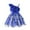 Blue, variant on CHEEREAM Toddler Girls Tulle Princess Dress One Shoulder Formal Ruffle Trim Birthday Party Dresses with Belted for 2-9 Years Blue 120