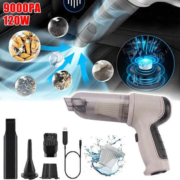 Cordless Car Vacuum Cleaner Portable Handheld Mini Air Duster Fr Home Pet Office