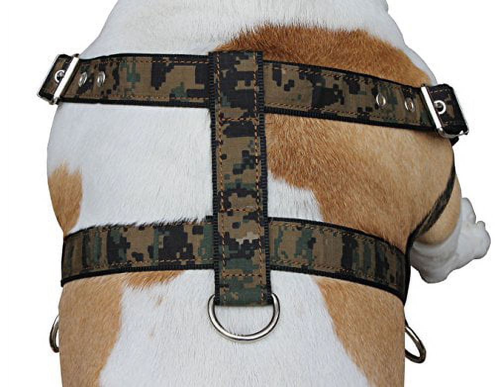 Camouflage Dog Training Walking Dog Harness 3 Sizes Nylon (Chest Girth: 29.5"-34"; 1.4" Wide)