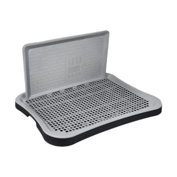 Orinal para perros de interior extraíble y antisalpicaduras, mantiene limpio el inodoro de entrenamiento para mascotas. Negro Gris