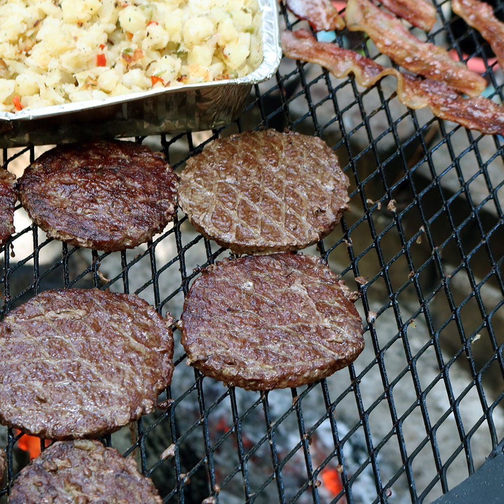 Sunnydaze X Marks Fire Pit Cooking Grill Grate Outdoor Round Bbq