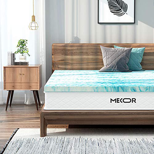 mecor Mattress Topper King Size, 3Inch Cooling Swirl Gel Memory Foam