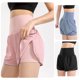 thumbnail image 1 of Pantalones cortos de yoga 2 en 1 para mujer Cintura alta Cintura ancha Tejido transpirable, 1 of 8