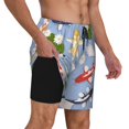 thumbnail image 2 of Fotbe Colorful Koi Fish Traje de Baño para Hombre – Shorts de Natación de Secado Rápido con Forro y Bolsillos-X-Large, 2 of 6