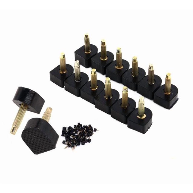 12 unidades (6 pares) de 10 mm x 2,4 mm (H x T) protectores negros de puntas de talón en forma de U, tapas de repuesto antideslizantes para zapatos de tacón alto para minimizar los chirridos