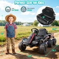 thumbnail image 3 of VIBESPARK 24V Ride on Tractor with Remote Control, 3 in 1 Ride on Car, Ride on Toy for Kids with Trailer, 6 Wheel Kids Electric Car w/ Bluetooth, MP3, Music, Black, 3 of 10