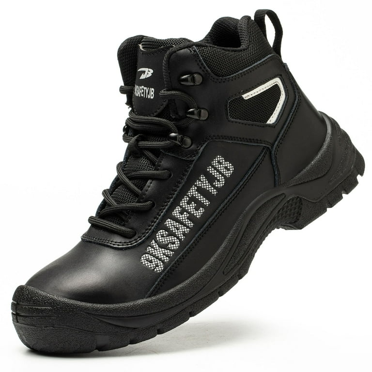 【新品未使用】TEN. pierce Men's Steel Toe Work Boots Anti-pierce Leather Safety Shoes