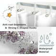 thumbnail image 3 of Stall Shower Curtain, Spring Purple Flower Shower Curtain Set for Bathroom Waterproof Fabric Small RV Bathroom Curtain with Hooks, 36x72 Inch, 3 of 6
