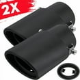 thumbnail image 1 of piezas de 63 mm de entrada universal para escape de automóvil de acero inoxidable negro, 1 of 5