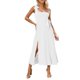 thumbnail image 1 of Vestido informal de mujer con cuello en V y espalda escotada: versátil para el día a día y las vacaciones, primavera/otoño, lavable a máquina, tallas S-XL, largo 108-112 cm., 1 of 4