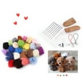 thumbnail image 3 of 25pcs Mixed Color Wool Fiber Needle Felting Kit, Needle Felting Starter Kit for Needle Felting Fibre Wool Yarn Roving Wool Felt Tools with Felting Needles, 3 of 9