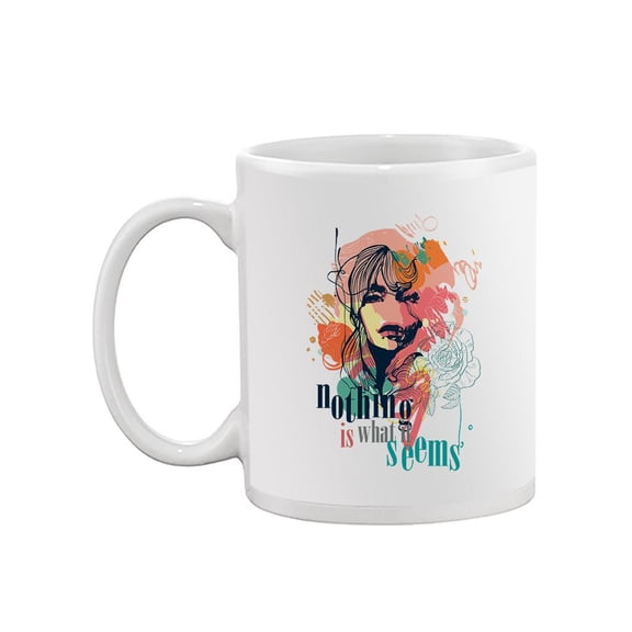 Abstract Girl Design Mug -Image by Shutterstock,