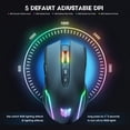 thumbnail image 3 of Ratón para juegos ONIKUMA ONIKUMA CW905 2.4G Ratón inalámbrico para juegos RGB Retroiluminado E-sports Mouse Óptico Ratones de computadora 5 DPI ajustables con 7 botones programables para computadora Onikuma Ratón para juegos, 3 of 7